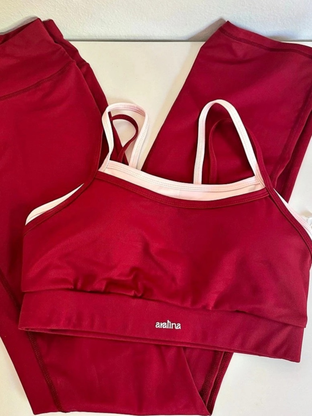 Aralina Red & Pink Small NWT Athletic Set